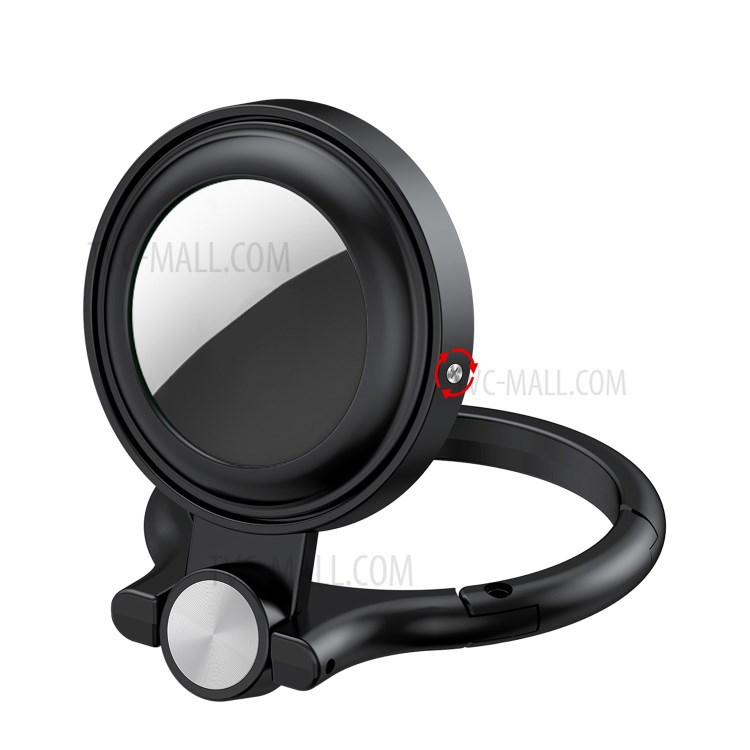 Metal Protective Cover with Ring Hook for AirTag - Black-6