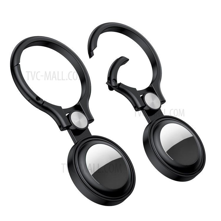Metal Protective Cover with Ring Hook for AirTag - Black-7
