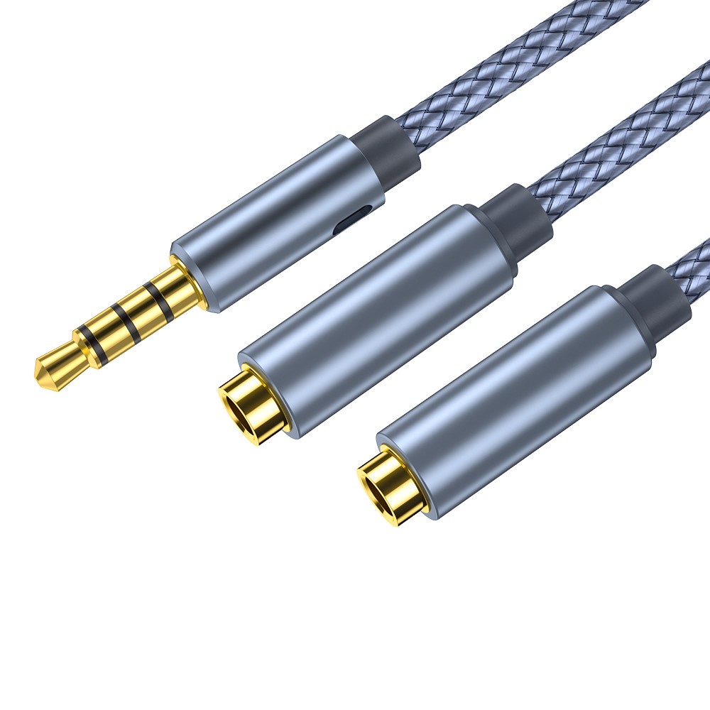 Computer Cables Length 3.5mm Plug Stereo Headphone Audio Splitter Male to 2 Female 90 Degree Angled for Earphone Cable Length: 0.25m Computer Cables Length 3.5mm Plug Stereo Headphone Audio Splitter Male to 2 Female 90 Degree Angled for Earphone Cable Length: 0.25m