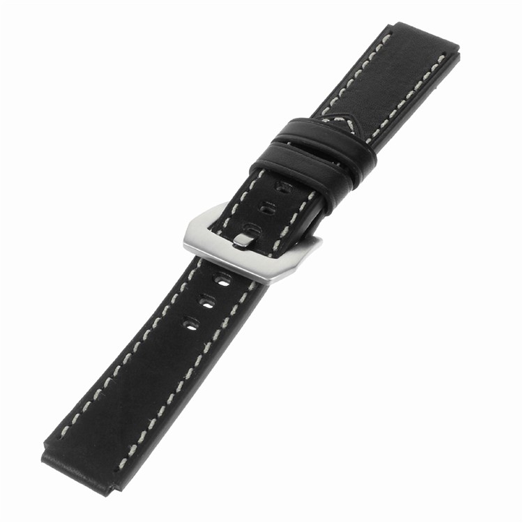 Genuine Leather Wristband Watchband for Huawei Watch - Black-1