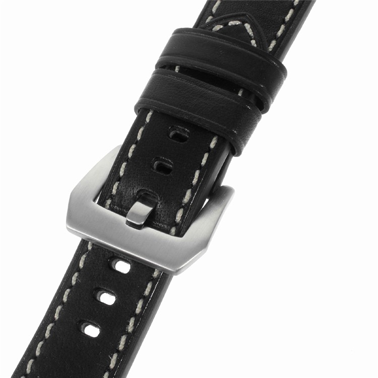 Genuine Leather Wristband Watchband for Huawei Watch - Black-2