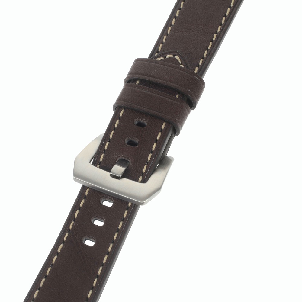 Genuine Leather Wristband Watchband for Huawei Watch - Coffee-2