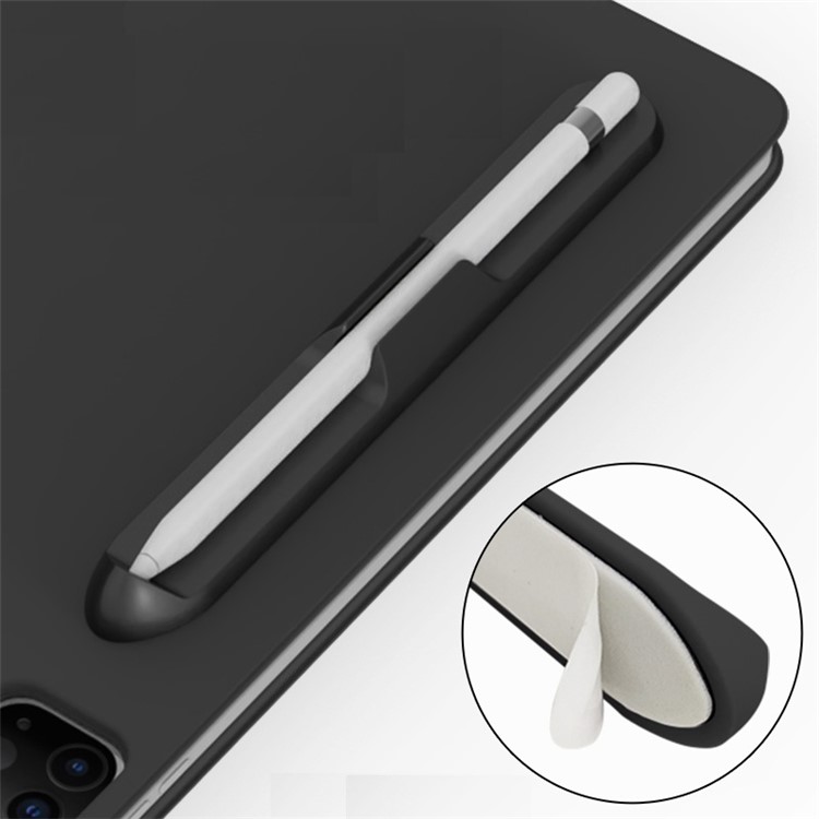 Love Mei Mai Magnetic Líquido Silicone Lápis Caso Adesivo Apple Lápis de Bolso de Bolso Para Apple Lápis 1º / 2º - Preto-6