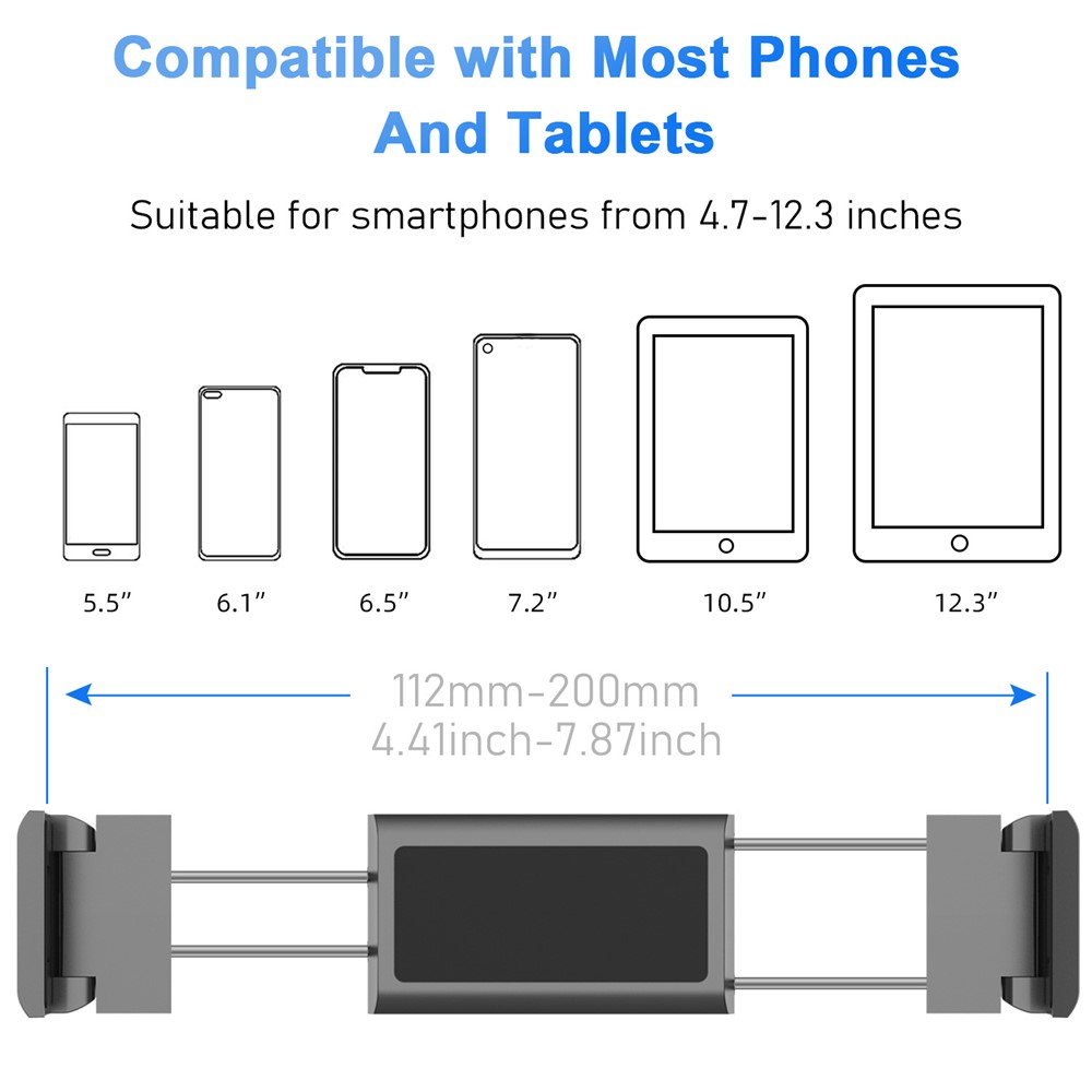 SK048 Universal Car Headrest Phone Holder Vehicle Back Seat Mount Phone Tablet Bracket-2