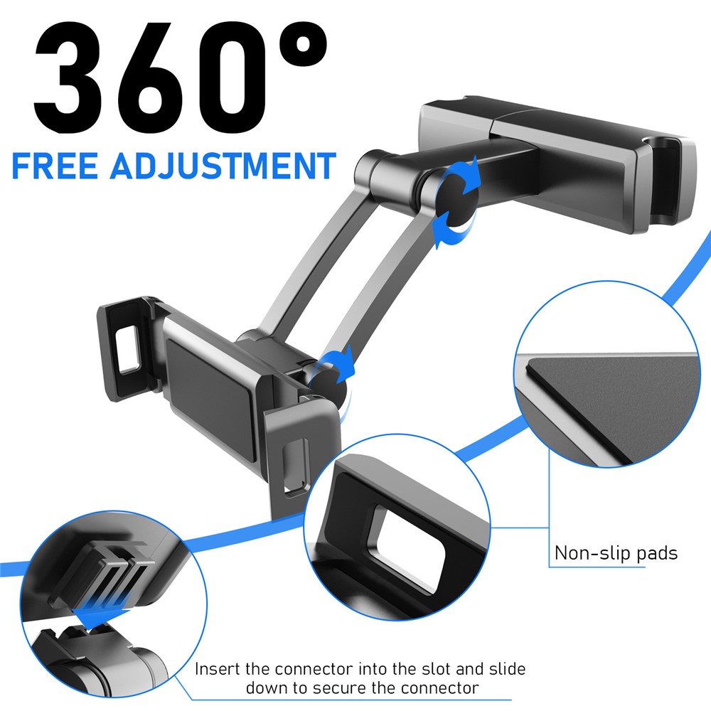 SK048 Universal Car Headrest Phone Holder Vehicle Back Seat Mount Phone Tablet Bracket-6