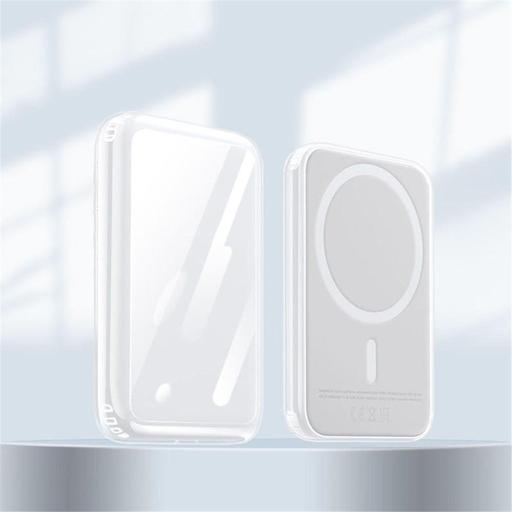 Clear Soft TPU Protective Cover Case for Apple MagSafe External Battery Magnetic Charger - Transparent-3