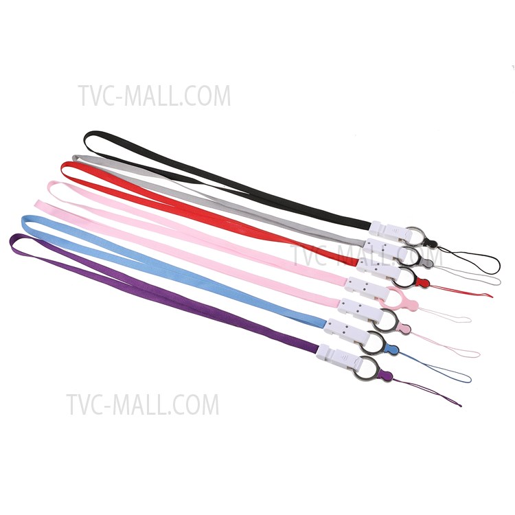 7Pcs/Pack Mobile Phone Case Lanyard ID Card Badge Neck Strap with Detachable Ring Holder-1