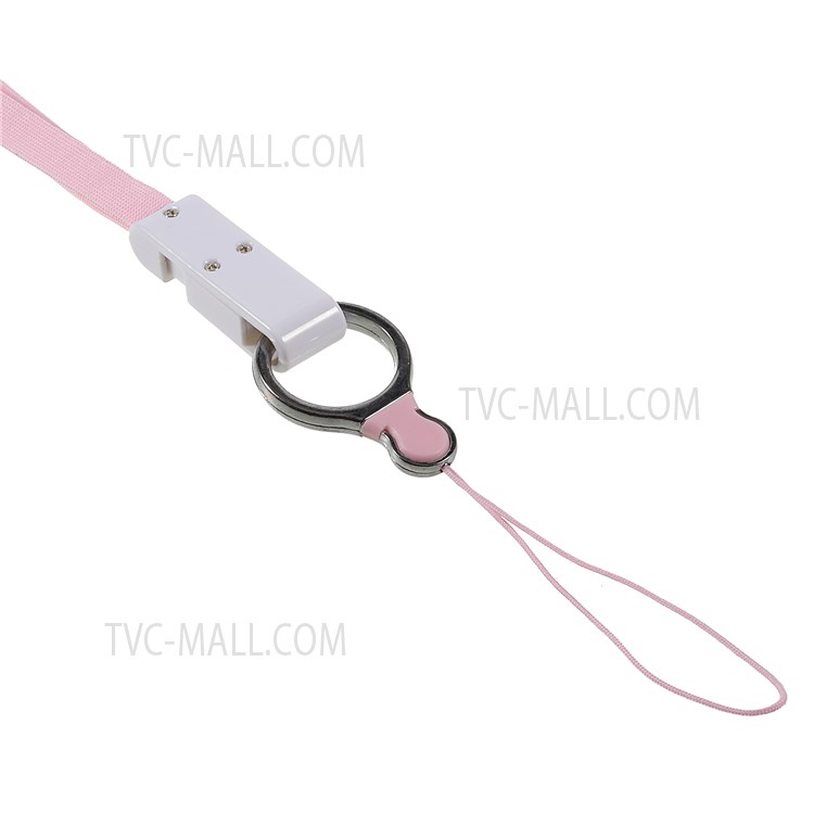 7Pcs/Pack Mobile Phone Case Lanyard ID Card Badge Neck Strap with Detachable Ring Holder-17