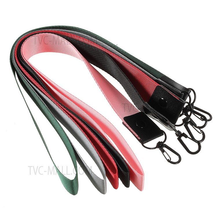 5Pcs/Pack 2.5cm Width Solid Color ID Badge Lanyard Staff Work Card Hanging Rope Phone Case Strap-14
