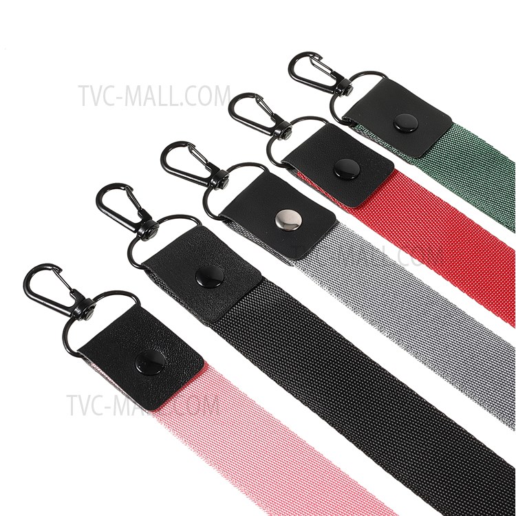 5Pcs/Pack 2.5cm Width Solid Color ID Badge Lanyard Staff Work Card Hanging Rope Phone Case Strap-2