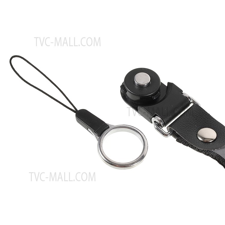 9Pcs/Pack Color Contrast Detachable Finger Ring Phone Case Lanyard ID Card Badge Hanging Strap Rope-21