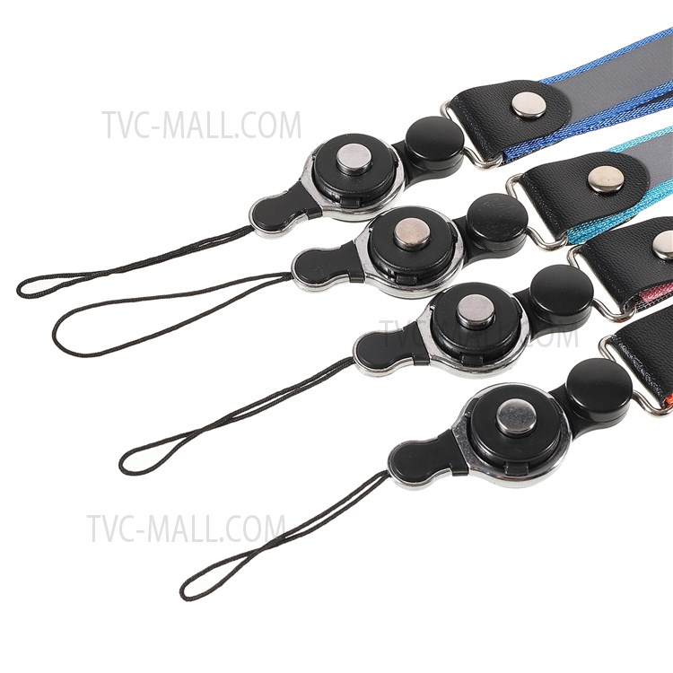 9Pcs/Pack Color Contrast Detachable Finger Ring Phone Case Lanyard ID Card Badge Hanging Strap Rope-22