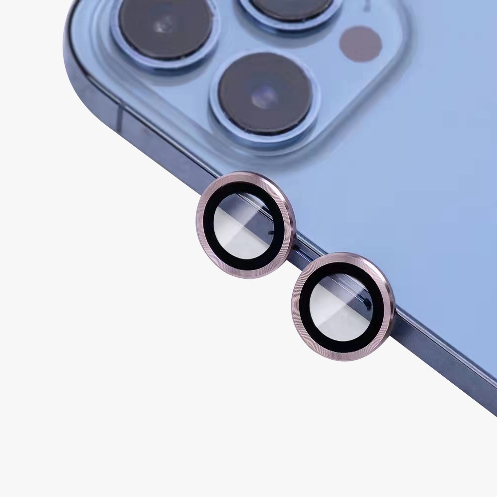 KUZOOM 3Pcs/Set Anti-Scratches Glass Camera Lens Protector HD Clear Lens Cover for iPhone 13 6.1 inch/mini 5.4 inch - Pink-1