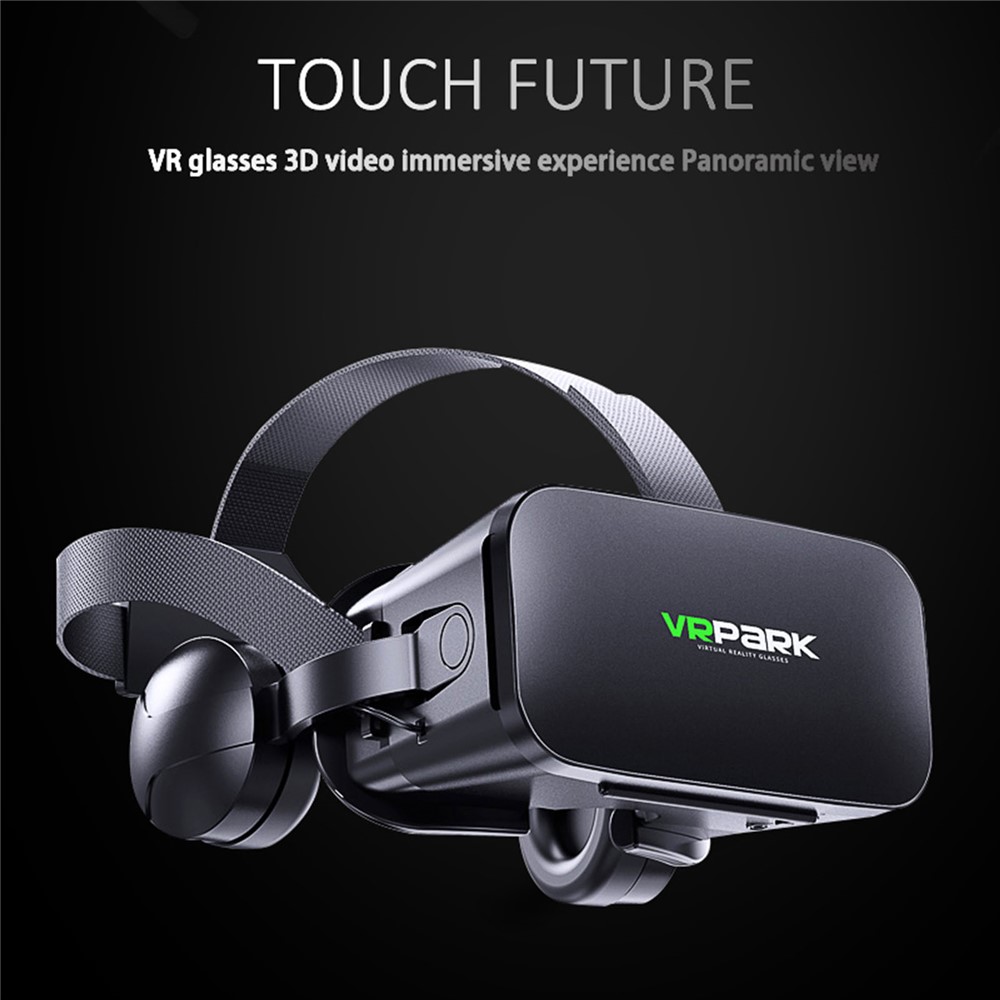 VRPARK J20 3D Virtual Reality VR Glasses with Headphone for iOS Android Smartphone 4.7-6.7 inch-6