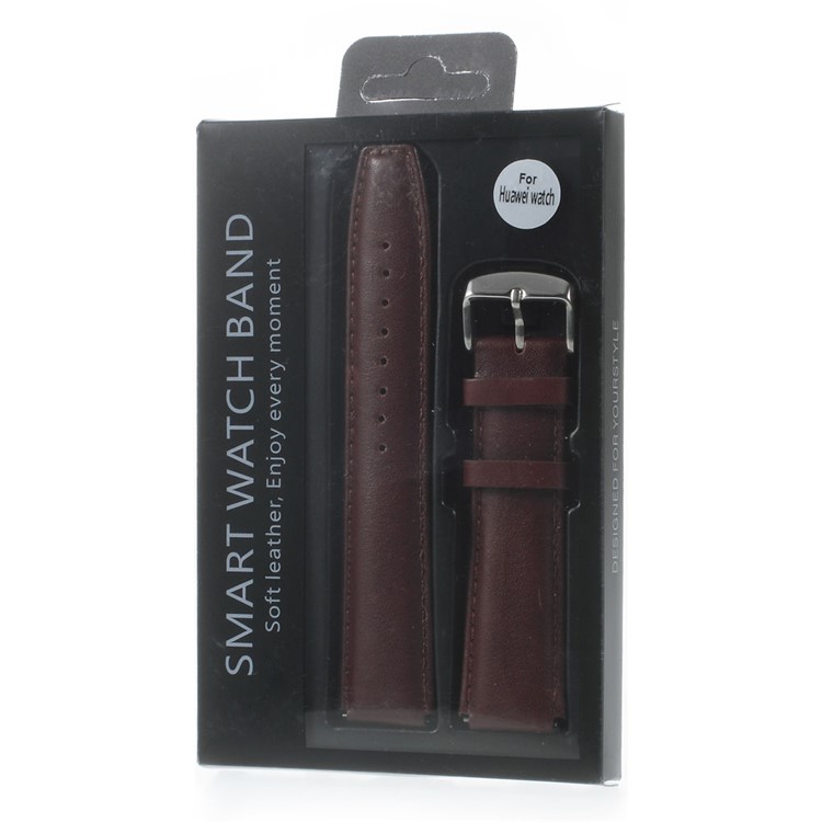 Genuine Leather Smartwatch Band for Huawei Watch - Coffee-5