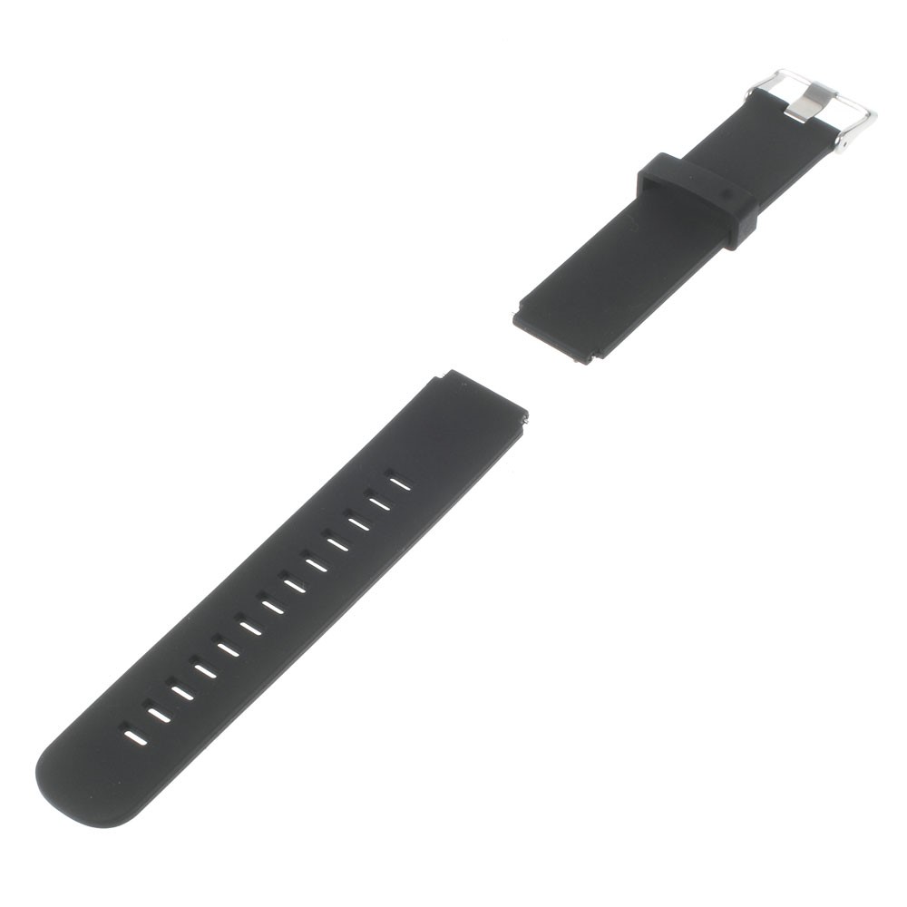 Silicone Watch Band Strap with Steel Buckle for Huawei Watch - Black-2