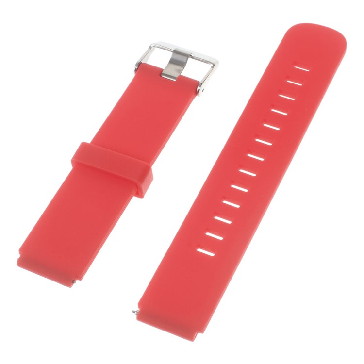 Silicone Watch Band Strap with Steel Buckle for Huawei Watch - Red-1