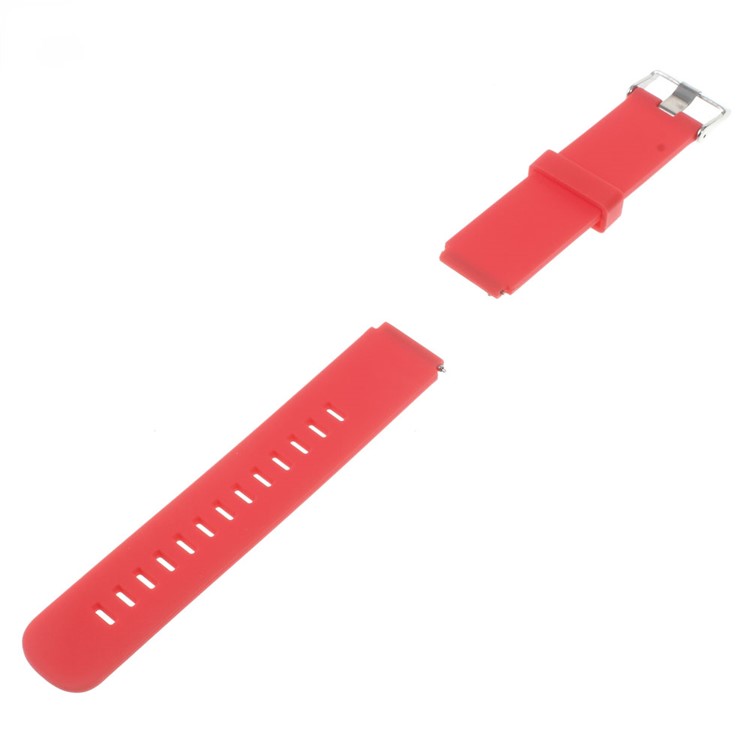 Silicone Watch Band Strap with Steel Buckle for Huawei Watch - Red-2