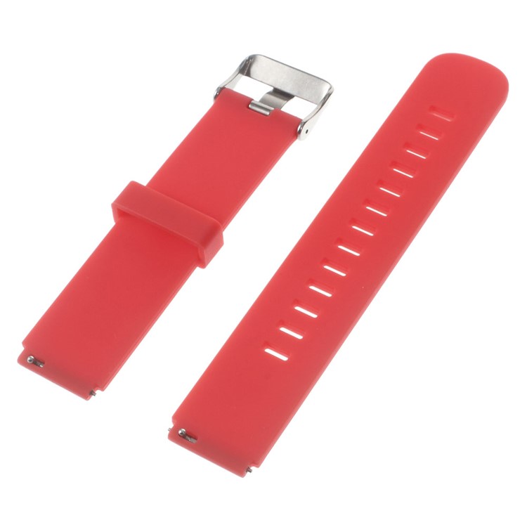 Silicone Watch Band Strap with Steel Buckle for Huawei Watch - Red-3