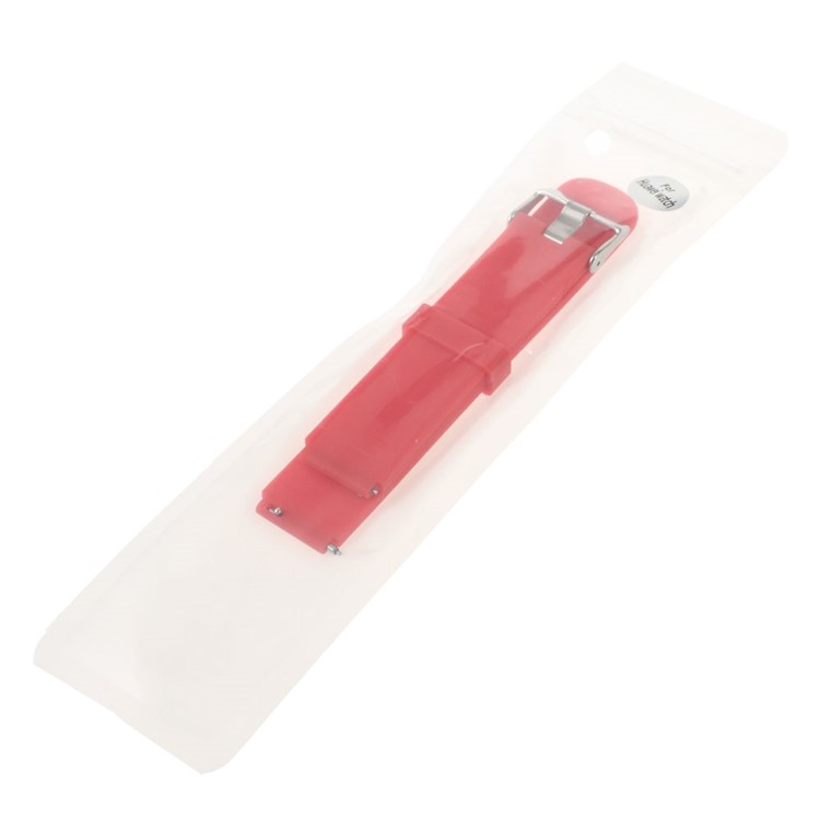 Silicone Watch Band Strap with Steel Buckle for Huawei Watch - Red-5