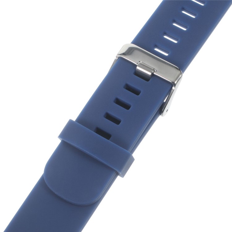 Silicone Watch Band Strap with Steel Buckle for Huawei Watch - Blue-4