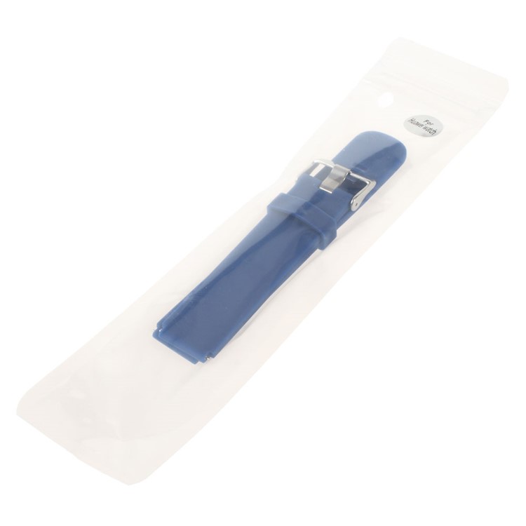 Silicone Watch Band Strap with Steel Buckle for Huawei Watch - Blue-5