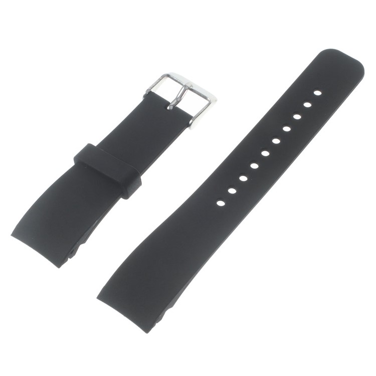 Silicone Watch Strap Steel Buckle for Samsung Galaxy Gear S2 Classic SM-732 - Black-1