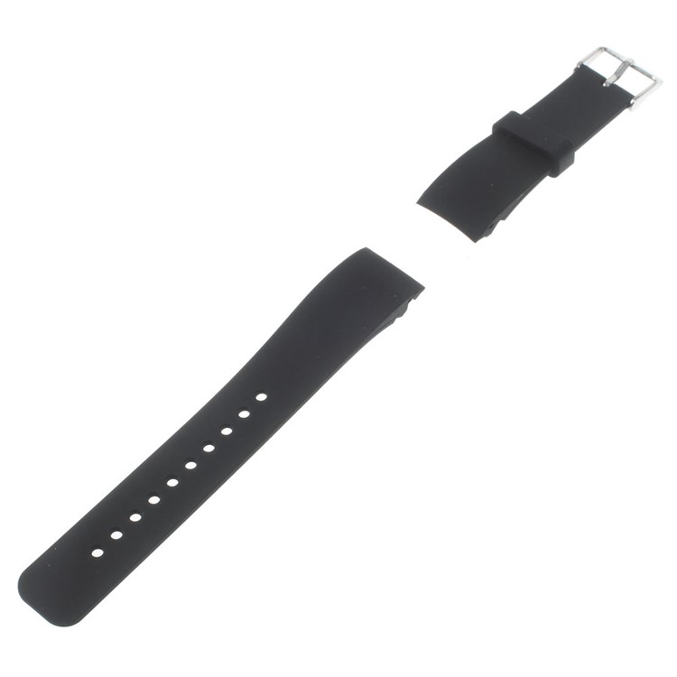 Silicone Watch Strap Steel Buckle for Samsung Galaxy Gear S2 Classic SM-732 - Black-2