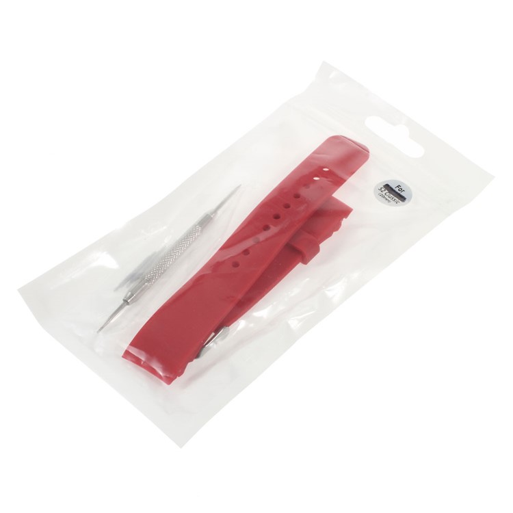Silicone Watch Band Steel Buckle for Samsung Galaxy Gear S2 Classic SM-732 - Red-7