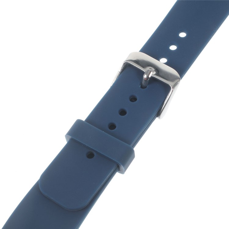Silicone Watch Wrist Strap Steel Buckle for Samsung Galaxy Gear S2 Classic - Blue-4