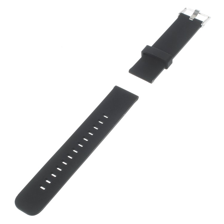 Silicone Watch Strap for Huawei Watch 2 Pro / Samsung Galaxy Gear S2 Classic / Moto 360 2 42mm, Width: 20mm - Black-2