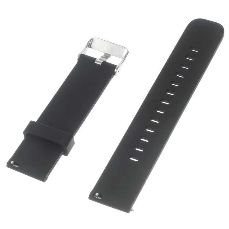 Silicone Watch Strap for Huawei Watch 2 Pro / Samsung Galaxy Gear S2 Classic / Moto 360 2 42mm, Width: 20mm - Black-3