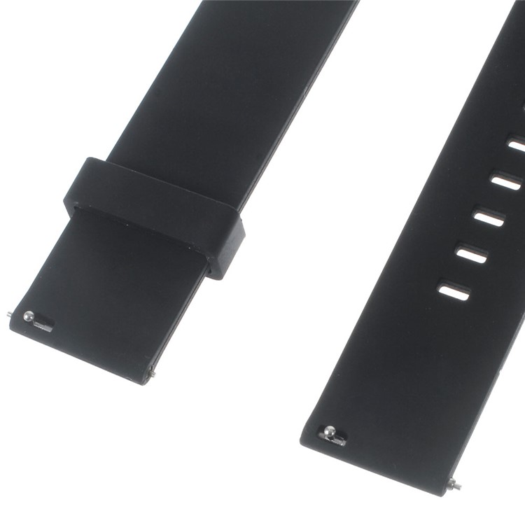 Silicone Watch Strap for Huawei Watch 2 Pro / Samsung Galaxy Gear S2 Classic / Moto 360 2 42mm, Width: 20mm - Black-4
