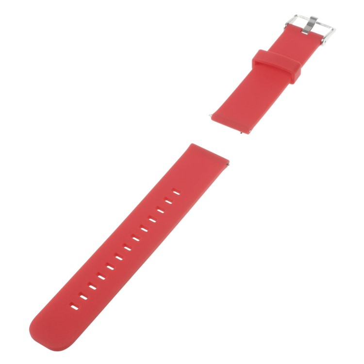 Silicone Watch Band for Huawei Watch 2 Pro / Samsung Galaxy Gear S2 Classic / Moto 360 2 42mm, Width: 20mm - Red-2