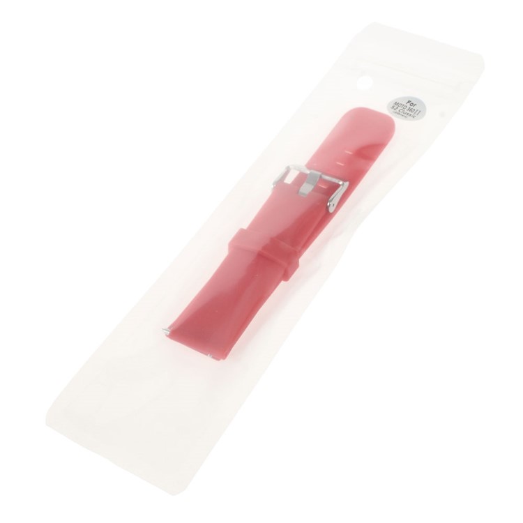 Silicone Watch Band for Huawei Watch 2 Pro / Samsung Galaxy Gear S2 Classic / Moto 360 2 42mm, Width: 20mm - Red-5