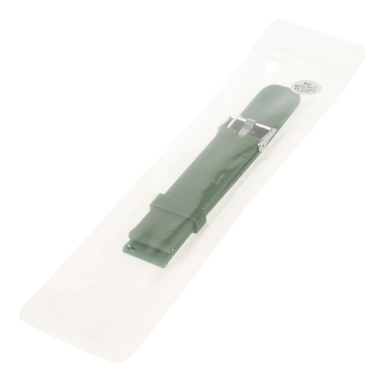 Soft Silicone Watchband for Samsung Galaxy Gear S2 Classic / Moto 360 2 42mm - Green-5