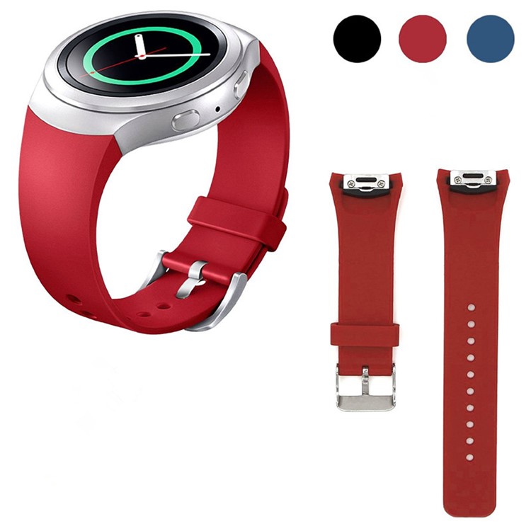 Silicone Watchband Wristband for Samsung Gear S2 SM-R720 - Red-9