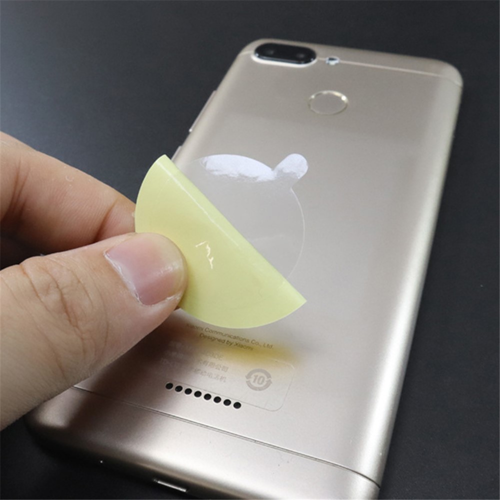 100Pcs/Pack Round PVC Transparent Stickers Removable Mounting Sticky Isolated Film for Phone Metal Plate-2
