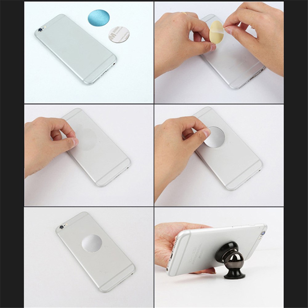 100Pcs/Pack Clear Sticky Pads Tape Phone Metal Plate Mounting PVC Film-6