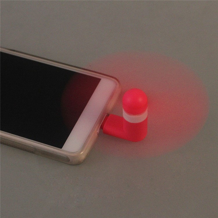 OTG Micro USB Powered 2 Blades Mini Fan for Samsung Huawei - Rose-4