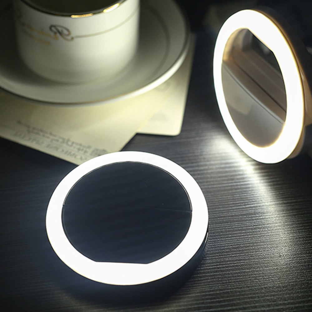 36 Led Ring Shape Selfie Light Con 3 Brillo Ajustable Para Iphone Samsung Sony - Blanco