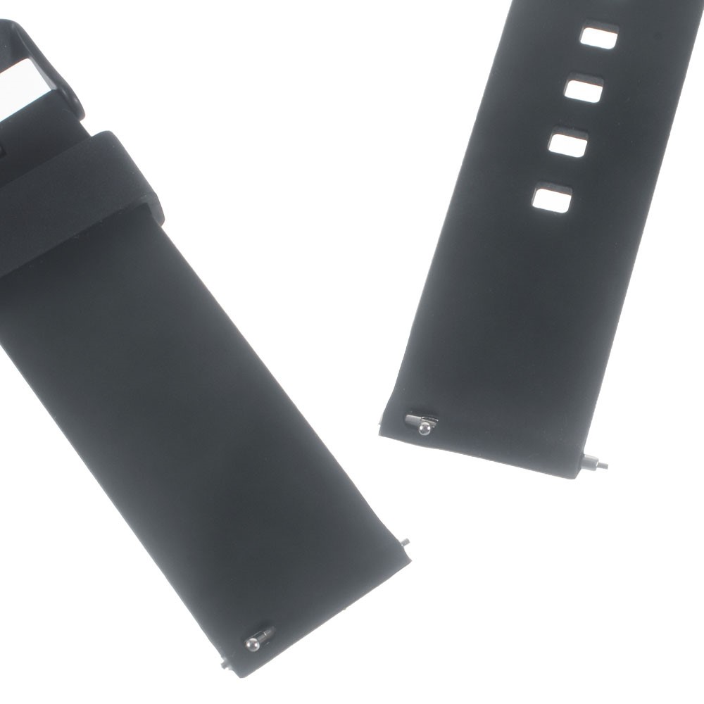 Silicone Watchband with Metal Clasp for Samsung Gear 2 R380 / Pebble Time / LG G Watch W100 W110 / Asus Zenwatch - Black-5