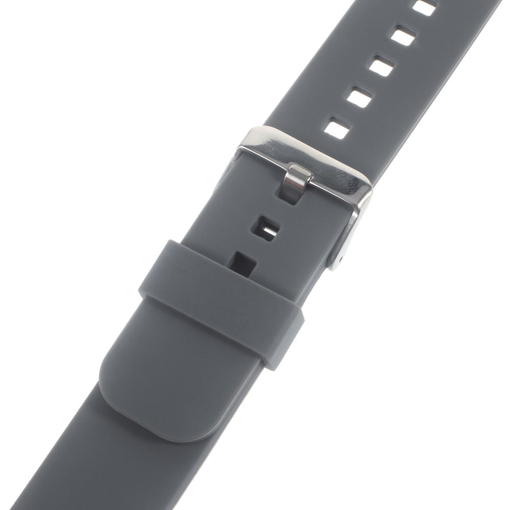 Silicone Watchband with Metal Clasp for Samsung Gear 2 R380 / Pebble Time / LG G Watch W100 W110 / Asus Zenwatch - Grey-3