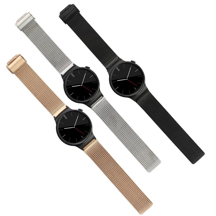 Stainless Steel Milanese Watch Band Strap for Huawei Watch - Black-4