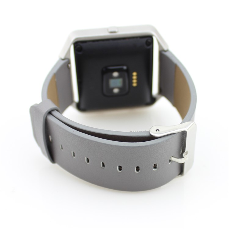 Genuine Leather Watchband for Fitbit Blaze Smart Fitness Watch - Grey-3