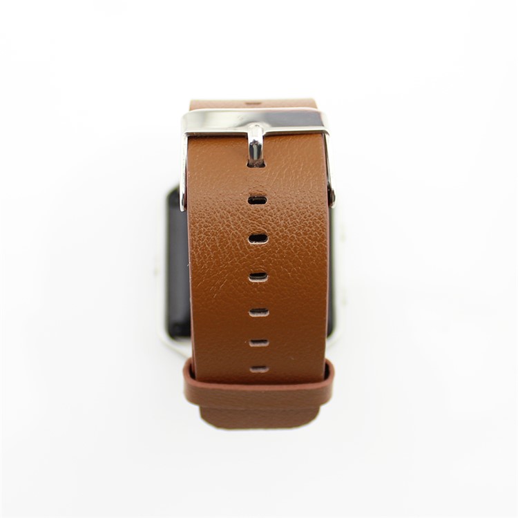Genuine Leather Watchband for Fitbit Blaze Smart Fitness Watch - Brown-4