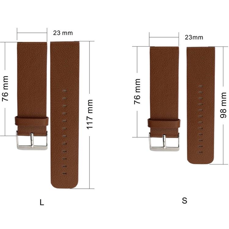 Genuine Leather Watchband for Fitbit Blaze Smart Fitness Watch - Brown-6