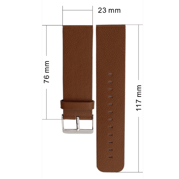 Genuine Leather Watchband for Fitbit Blaze Smart Fitness Watch - Brown-7