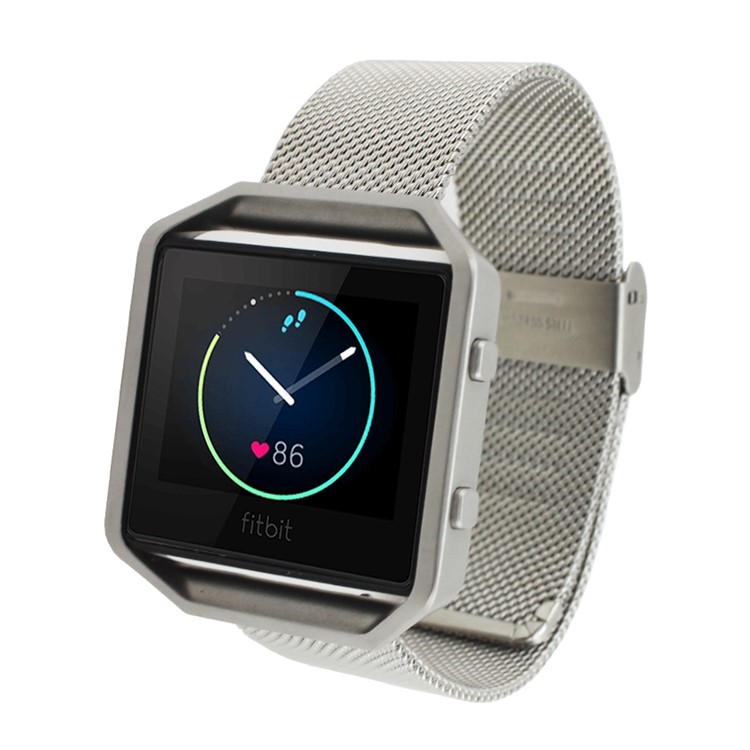 Milanese Stainless Steel Watchband Wristband for Fitbit Blaze - Silver Color-1