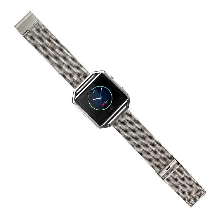 Milanese Stainless Steel Watchband Wristband for Fitbit Blaze - Silver Color-2